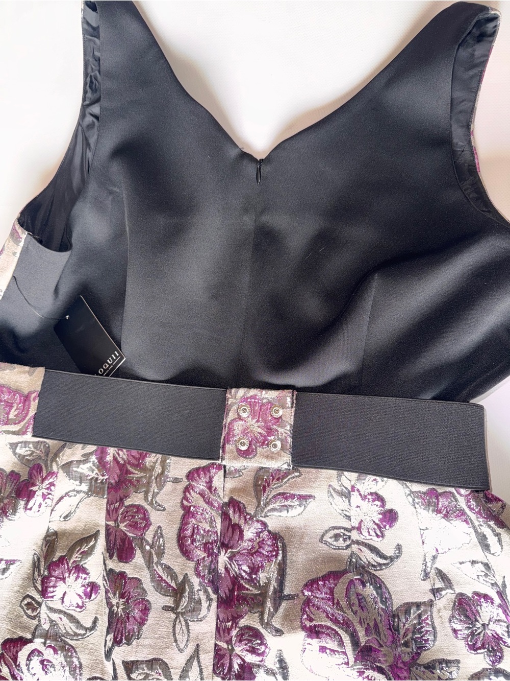 Eloquii Metallic Brocade Floral Fit and Flare Dress 18 nwt Feminine - Picture 11 of 13